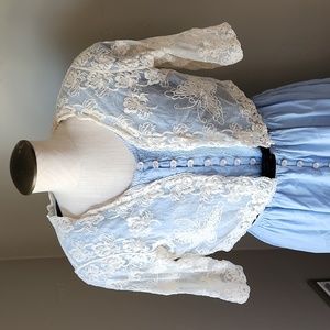 Lace Jacket Open Front Detailing throughout Ivory White Jacket